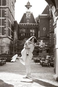 Photo with surprise proposal in Amsterdam