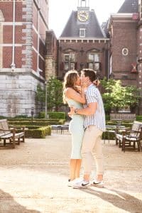 Photo with surprise proposal in Amsterdam